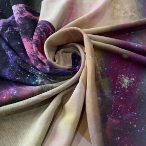 Tecido Crepe de Chine Estampado Galaxy 2