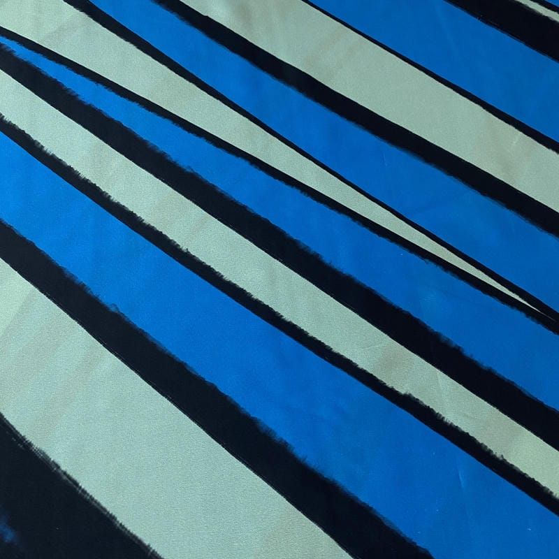 Tecido Crepe de Chine Estampado Ocean Motion • Conexão Tecidos