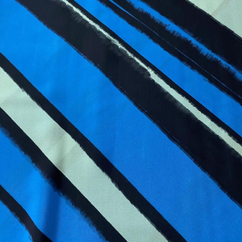 Tecido Crepe de Chine Estampado Ocean Motion • Conexão Tecidos