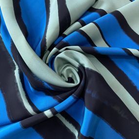 Tecido Crepe de Chine Estampado Ocean Motion • Conexão Tecidos