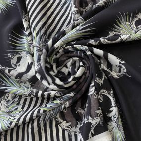 Tecido Crepe de Chine Estampado Baroque Premium • Conexão Tecidos
