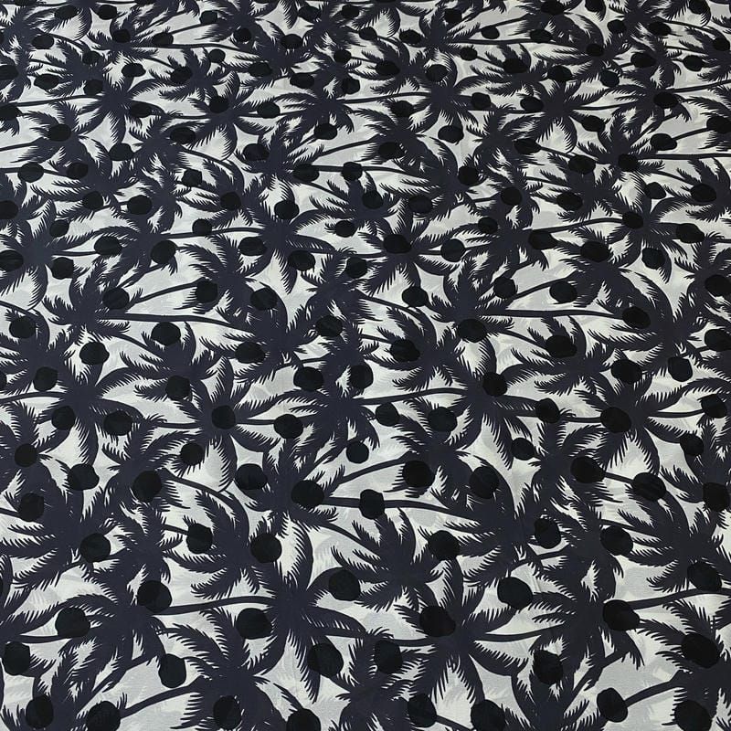 Tecido Crepe de Chine Estampado Palm Beach • Conexão Tecidos