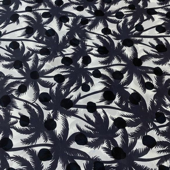 Tecido Crepe de Chine Estampado Palm Beach • Conexão Tecidos