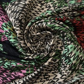 Tecido Crepe de Chine Estampado Abstract Fusion • Conexão Tecidos