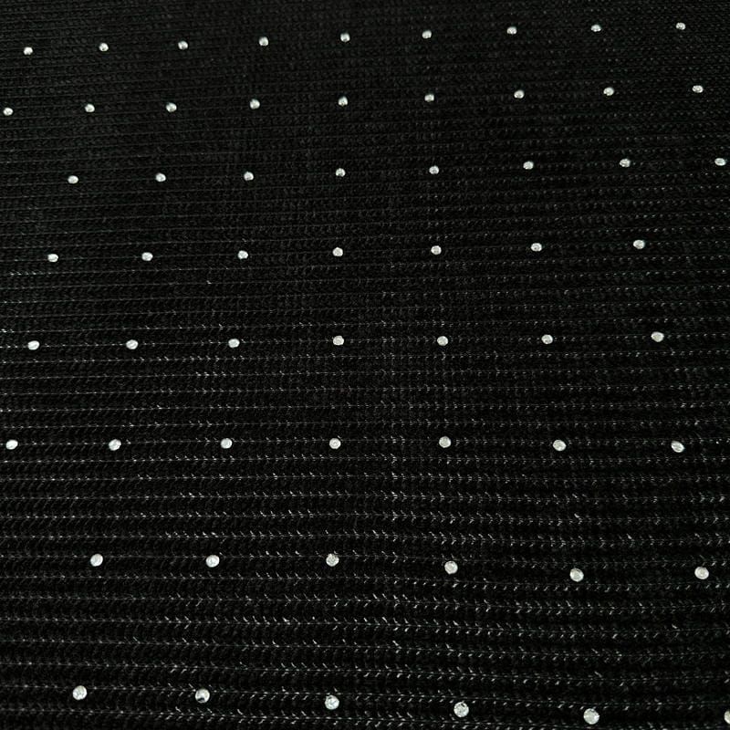Tecido Malha Tricot Diamond Black • Conexão Tecidos
