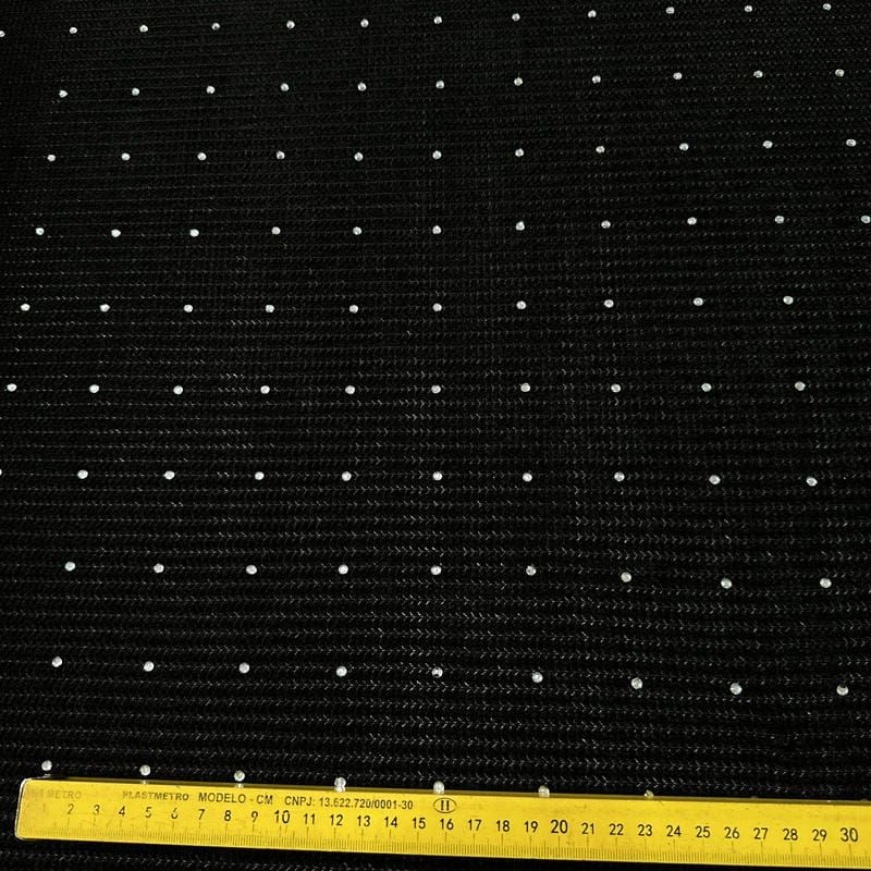 Tecido Malha Tricot Diamond Black • Conexão Tecidos