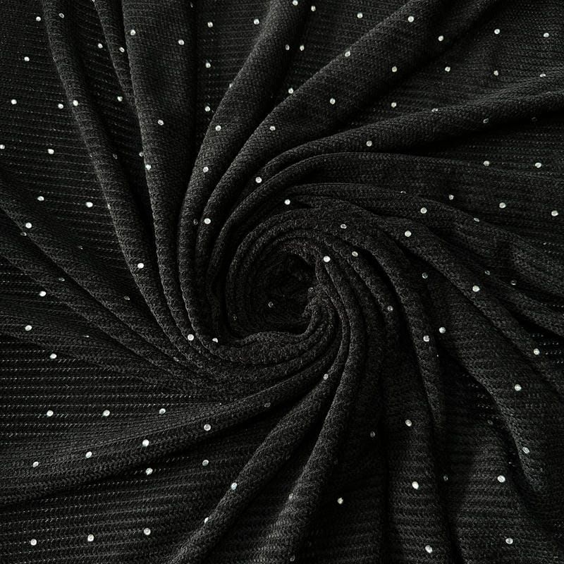 Tecido Malha Tricot Diamond Black • Conexão Tecidos
