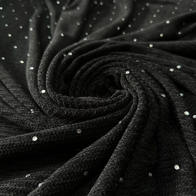 Tecido Malha Tricot Diamond Black • Conexão Tecidos