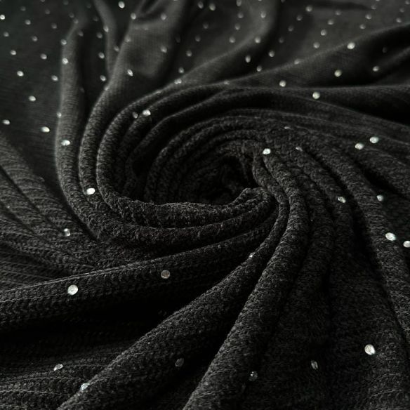 Tecido Malha Tricot Diamond Black • Conexão Tecidos