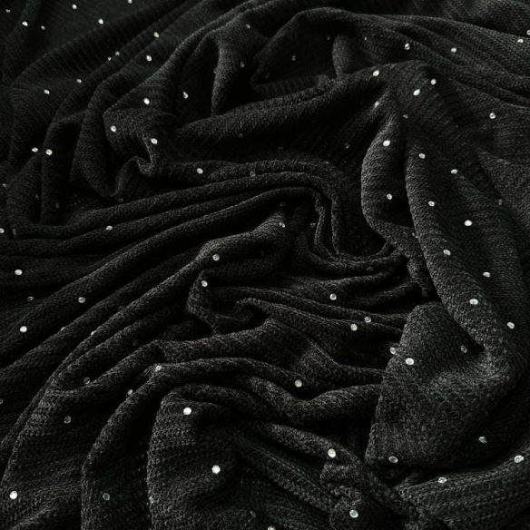 Tecido Malha Tricot Diamond Black • Conexão Tecidos