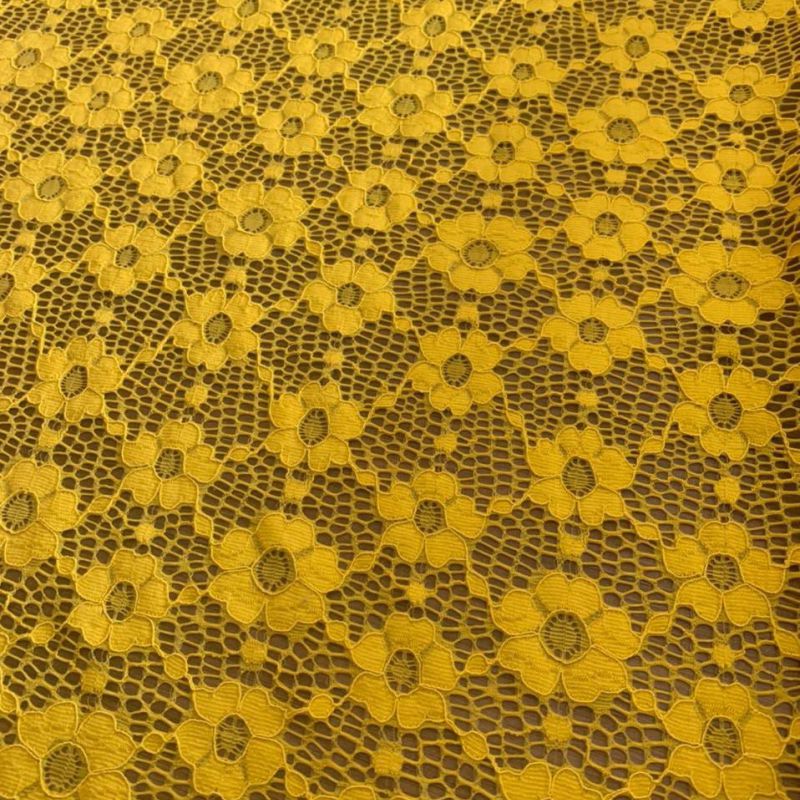 Tecido Renda De Malha Yellow • Conexão Tecidos