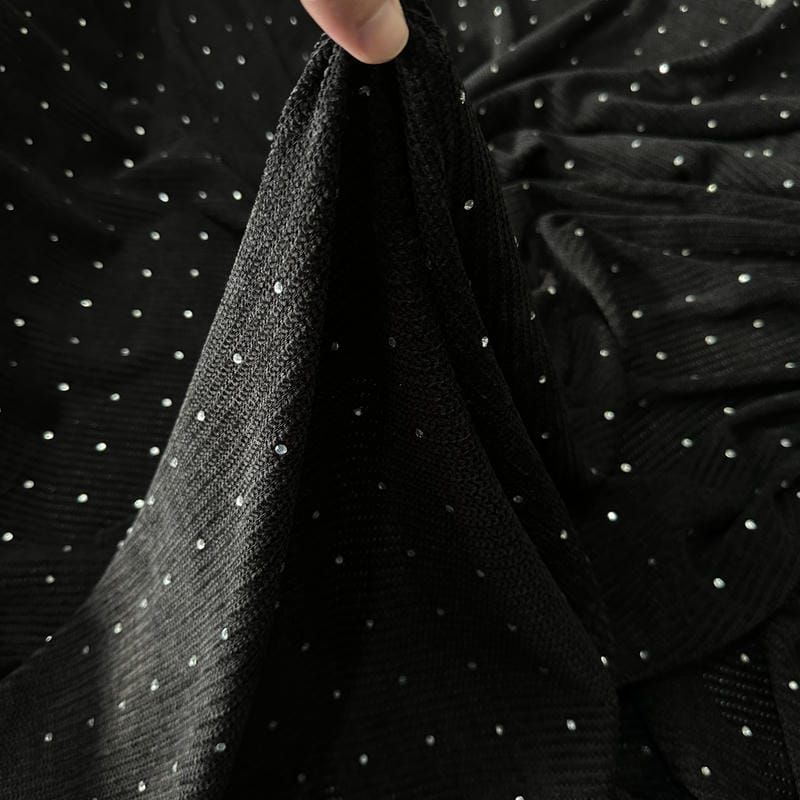 Tecido Malha Tricot Diamond Black • Conexão Tecidos