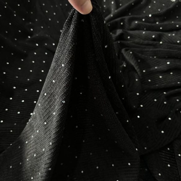 Tecido Malha Tricot Diamond Black • Conexão Tecidos