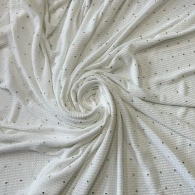 Tecido Malha Tricot Diamond White • Conexão Tecidos