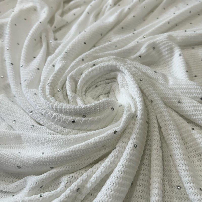 Tecido Malha Tricot Diamond White • Conexão Tecidos