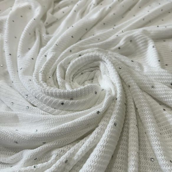 Tecido Malha Tricot Diamond White • Conexão Tecidos