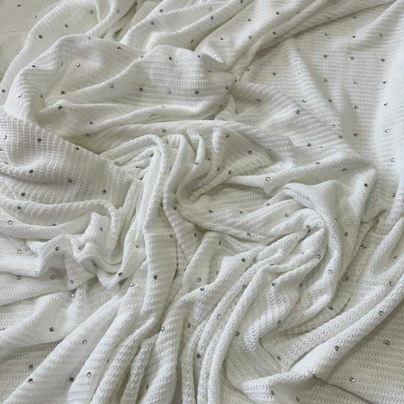 Tecido Malha Tricot Diamond White • Conexão Tecidos