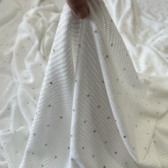 Tecido Malha Tricot Diamond White • Conexão Tecidos