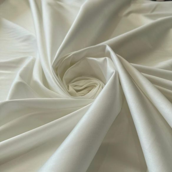 Tecido Tricoline Liso Acetinado Com Elastano Off White • Conexão