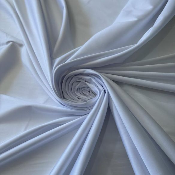 Tecido Tricoline Liso Acetinado Com Elastano Branco • Conexão Tecidos