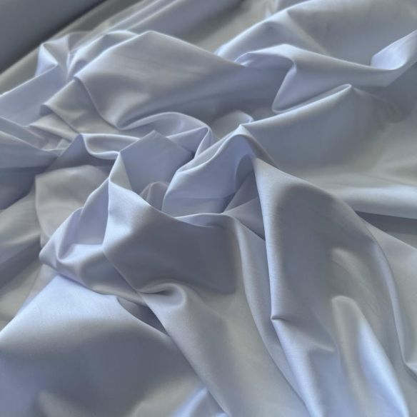 Tecido Tricoline Liso Acetinado Com Elastano Branco • Conexão Tecidos