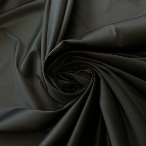 Tecido Tricoline Liso Acetinado Com Elastano Preto • Conexão Tecidos