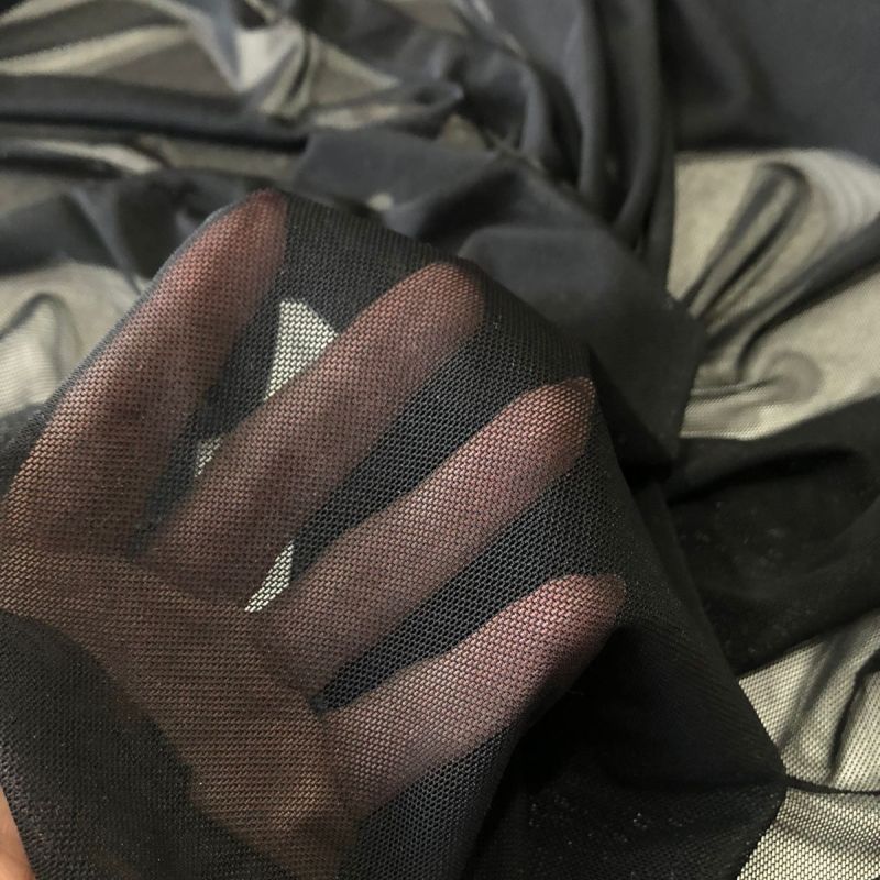 Tecido Tule De Malha Liso Preto • Conexão Tecidos