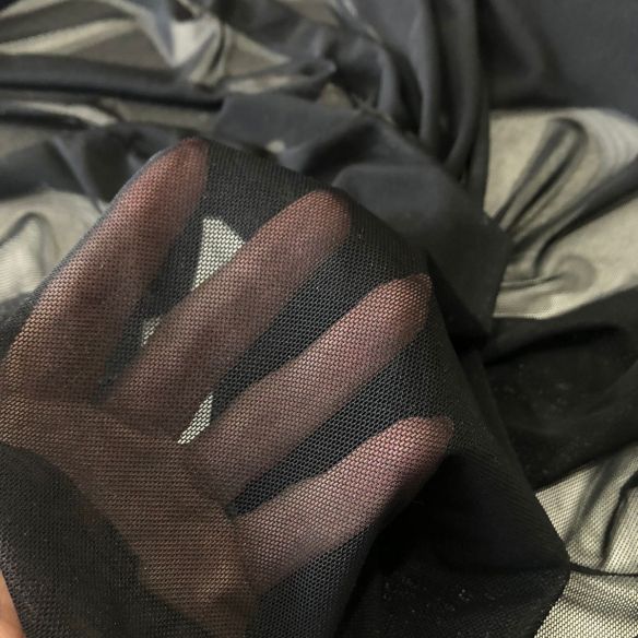 Tecido Tule De Malha Liso Preto • Conexão Tecidos