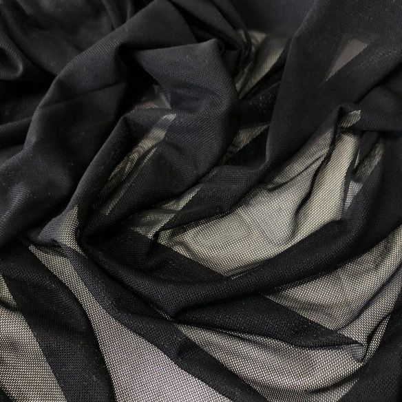 Tecido Tule De Malha Liso Preto • Conexão Tecidos