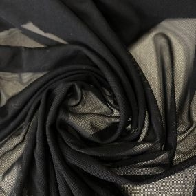 Tecido Tule De Malha Liso Preto • Conexão Tecidos