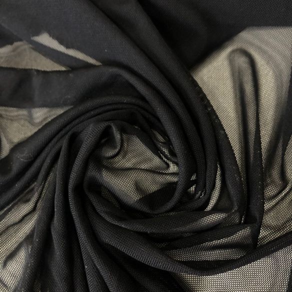 Tecido Tule De Malha Liso Preto • Conexão Tecidos