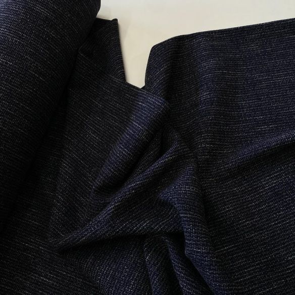 Tecido Tweed Coenizado Azul Marinho Noite • Conexão Tecidos