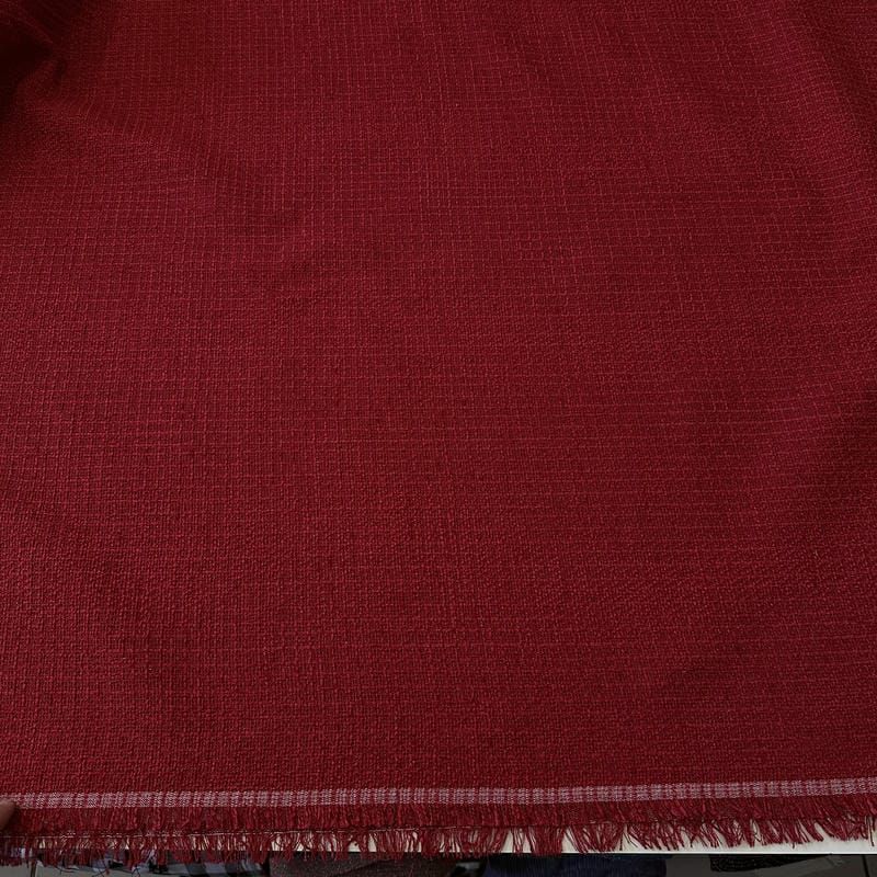 Tecido Coenizado Tweed Vermelho Bordô • Conexão Tecidos