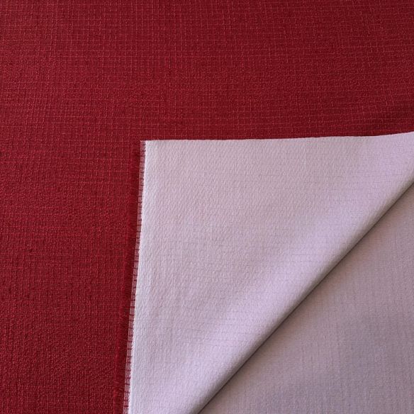 Tecido Tecido Coenizado Tweed Vermelho Bordô.