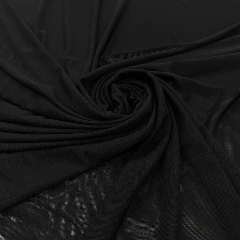 Tecido Tule De Malha Liso Preto • Conexão Tecidos