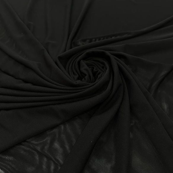 Tecido Tule De Malha Liso Preto • Conexão Tecidos
