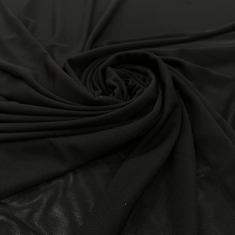 Tecido Tule De Malha Liso Preto • Conexão Tecidos