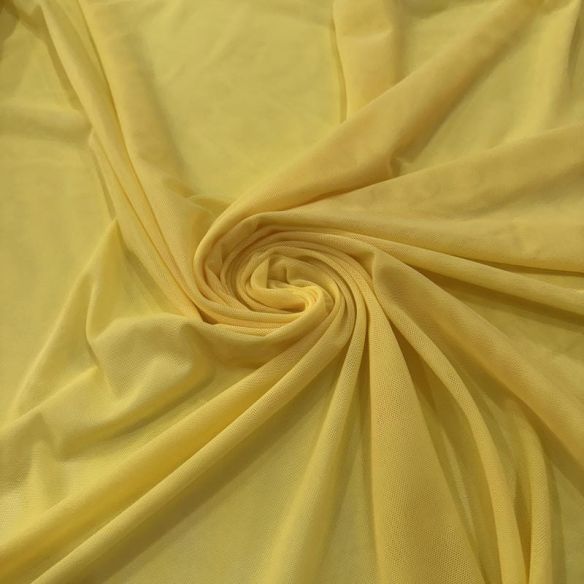 Tecido Tule De Malha Liso Amarelo Manteiga • Conexão Tecidos