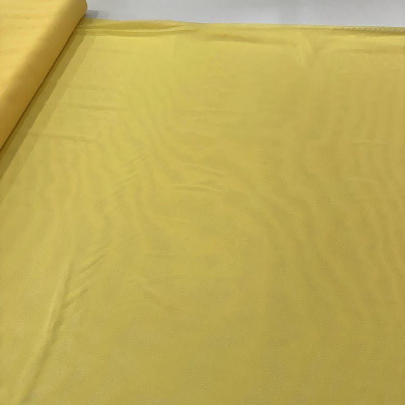 Tecido Tule De Malha Liso Amarelo Manteiga • Conexão Tecidos