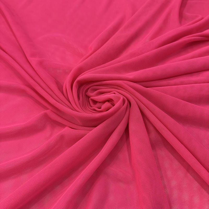 Tecido Tule De Malha Liso Rosa pink • Conexão Tecidos