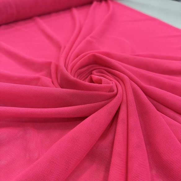 Tecido Tule De Malha Liso Rosa pink • Conexão Tecidos