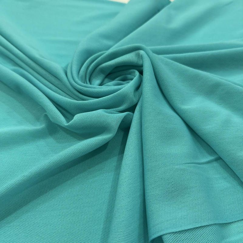 Tecido Tule De Malha Liso Azul Tiffany • Conexão Tecidos