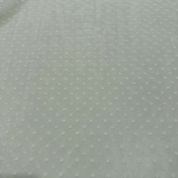 Tecido Tule De Malha Liso Poá Off White • Conexão Tecidos