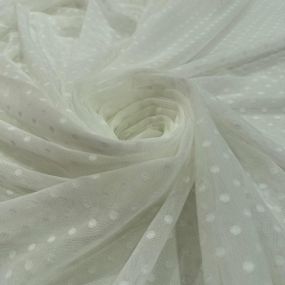 Tecido Tule De Malha Liso Poá Off White • Conexão Tecidos 2
