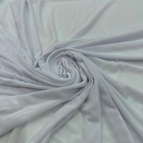 Tecido Tule De Malha Liso Branco Gelo • Conexão Tecidos