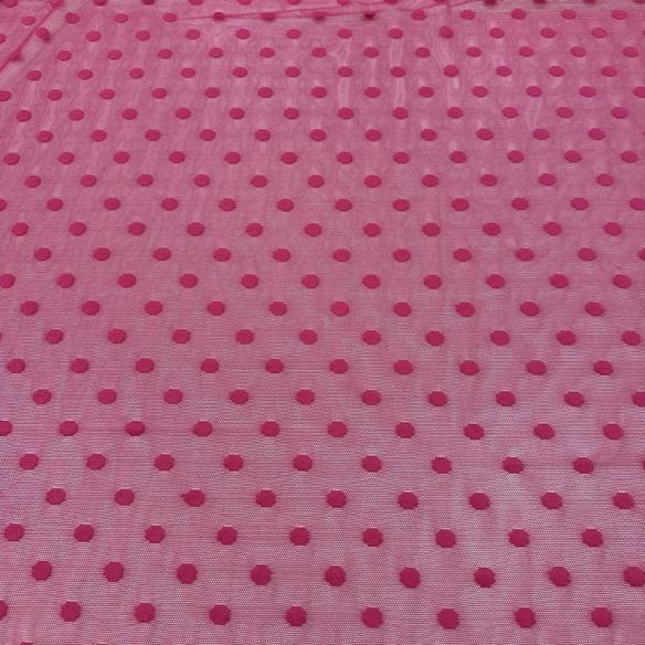 Tecido Tule De Malha Liso Poá Pink Tonal • Conexão Tecidos
