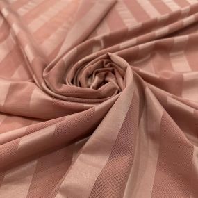 Tecido Tule De Malha Listrado Rosa Antigo • Conexão Tecidos 2