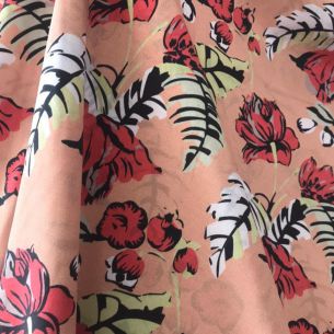 Tecido Seda Pura Floral • Conexão Tecidos
