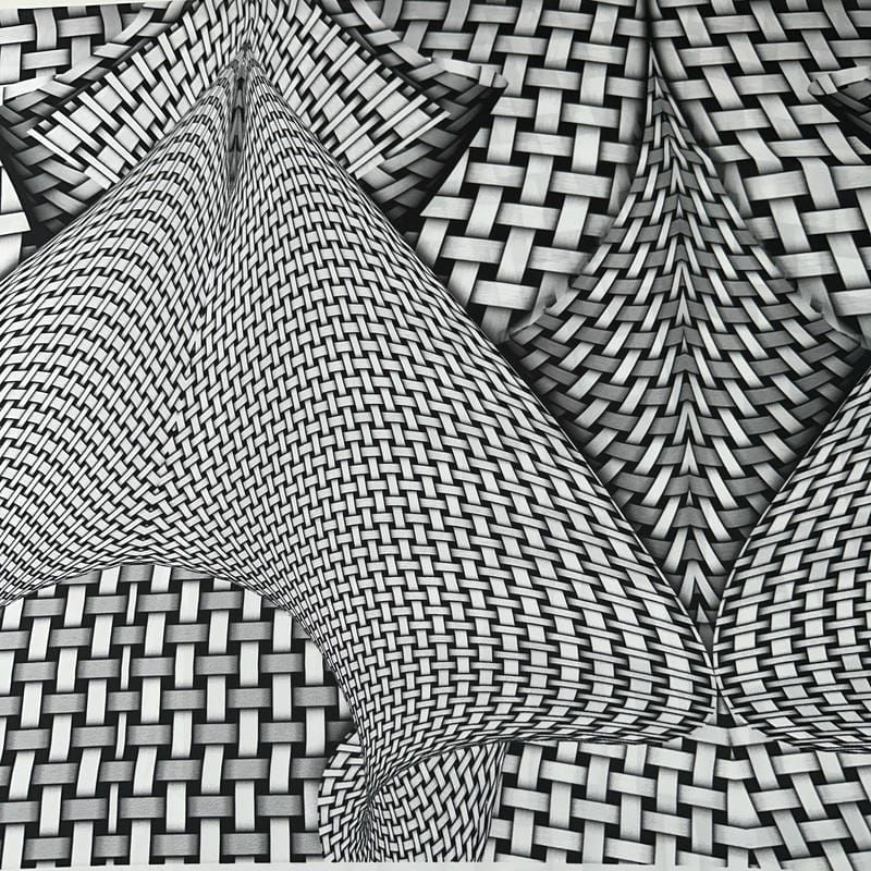 Tecido Cetim Toque De Seda Estampada Fractal • Conexão Tecidos