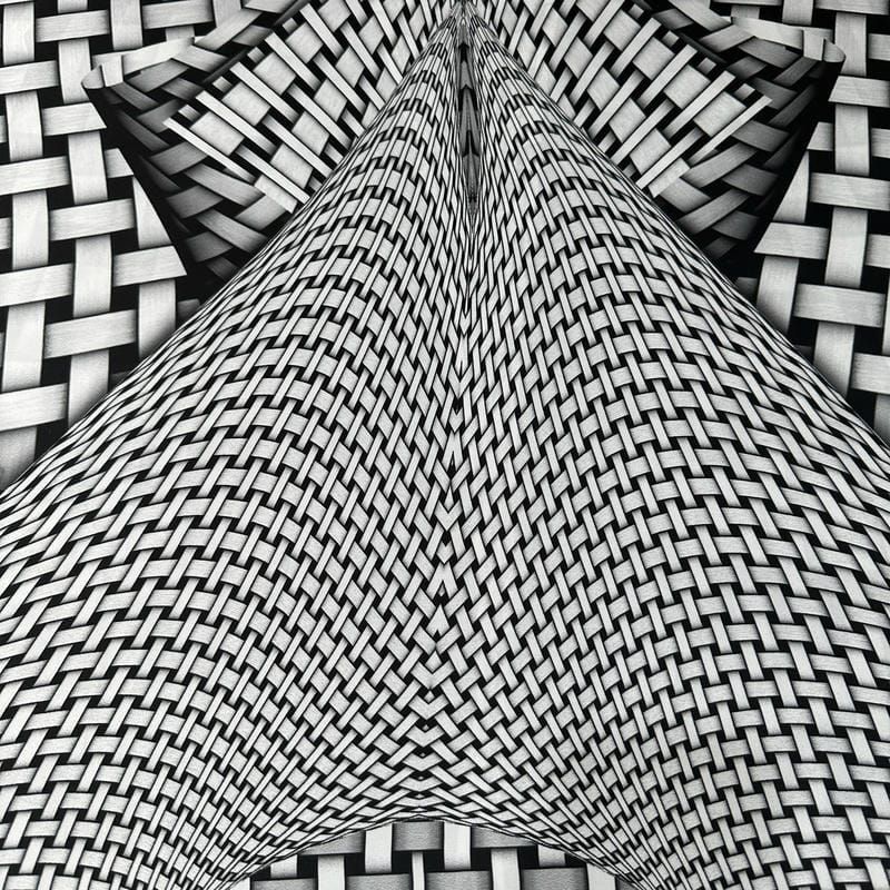 Tecido Cetim Toque De Seda Estampada Fractal • Conexão Tecidos